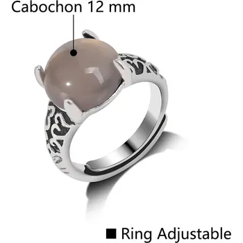 Prsten Nastavitelný prsten | šperky - 51 Achát šedý