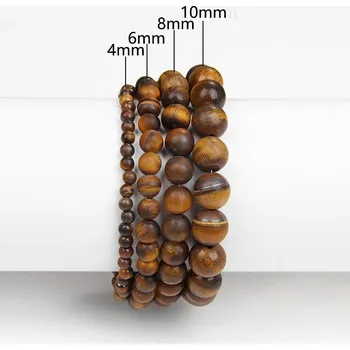 Náramek Korálkový náramek pro muže i ženy | šperky1 ks - 16 Tygří oko , 6 mm , 17 cm