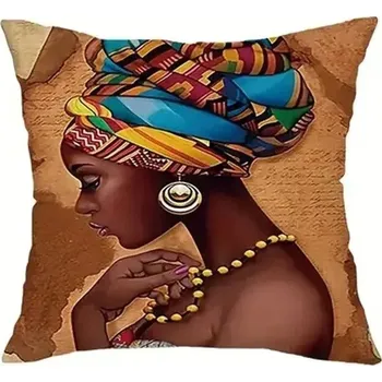 Povlak na polštářek Povlak na polštář s africkým motivem 45x45 cm | designový povlak, bytový textil - Žena-D