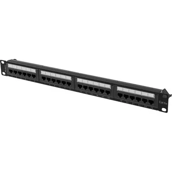 Patch panel LANBERG PATCH PANEL 24 PORT 1U 19” CAT.6A UTP BLACK