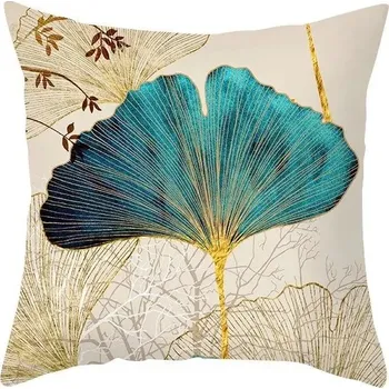 Povlak na dekorativní polštářek Měkký ginkgo povlak na polštář pro pohodlné spaní | dekorativní povlak, povlak polštář - Ginkgo listy-C