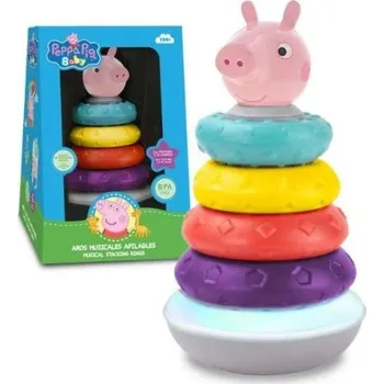 Hračka pro nejmenší PYRAMIDOVÁ SKLÁDAČKA SE ZVUKOVÝMI EFEKTY PEPPA PIG, uni