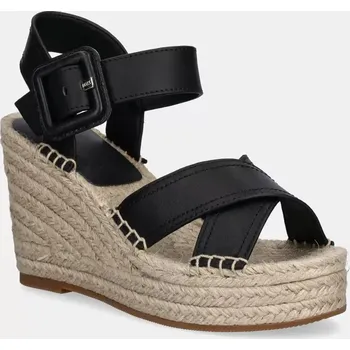 Dámské sandále Kožené sandály BOSS Madeira černá barva, 50546334 50546334.001 99X, EUR 40