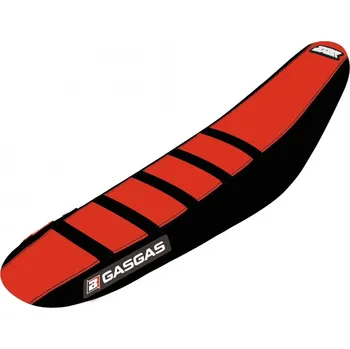 Moto sedlo BLACKBIRD potah sedla GAS GAS MC 24-25; EC 24-25 (MC/EC ALL modelS 24-25) zebra odolné proti korozi černá červená (BLACKBIRD potah sedla GAS GAS MC 24-25; EC 24-25 (MC/EC ALL modelS 24-25) zebra odolné proti korozi černá červená)