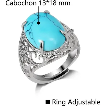 Prsten Nastavitelný prsten | šperky - 33 Modrý howlit