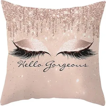 Dekorativní polštářek Povlak na dekorativní polštář s řasami a broskvovým designem | povlak polštář, dekorativní polštář - TPR213-33