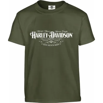 Pánské oblečení Tričko Harley-Davidson est. since 1903 Druh: Dětské, Barva: Khaki, Velikost: 134-M