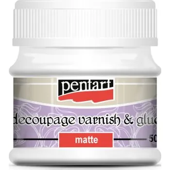 Výtvarná barva Pentart Lepidlový lak na decoupage matný PENTART 50 ml