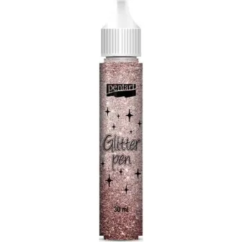 Výtvarná barva Pentart Glitrový pen PENTART 30 ml MOSAZ