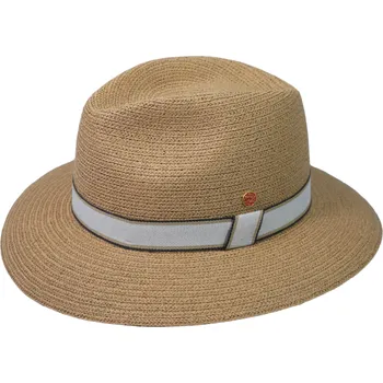 Klobouk Slaměný crushable (nemačkavý) letní béžový klobouk Fedora - Mayser Gedeon Velikost: 59 cm (L)