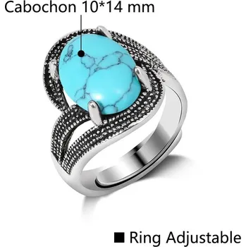 Prsten Nastavitelný prsten | šperky - 44 Modrý howlit