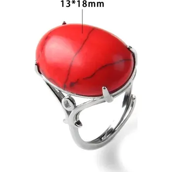 Prsten Nastavitelný prsten | šperky - 22 Červený howlit