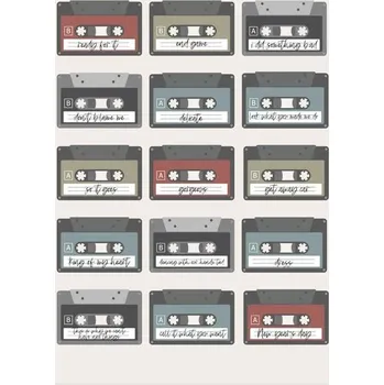 Obraz Taylor Swift retro plakát texty písní | nástěnná dekorace, malba na plátno - 7PB23118 , 13x18 cm Bez rámu