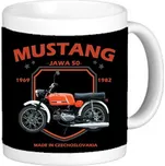 Hrnek Striker Mustang Jawa 50 - černý-bílý