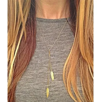 Náhrdelník Flamenco Mystique Zlatý dlouhý náhrdelník z obecného kovu N656