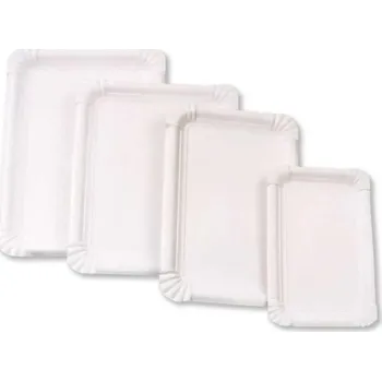 Jednorázové nádobí Tácky papírové 4 13x20cm 100ks v bal.