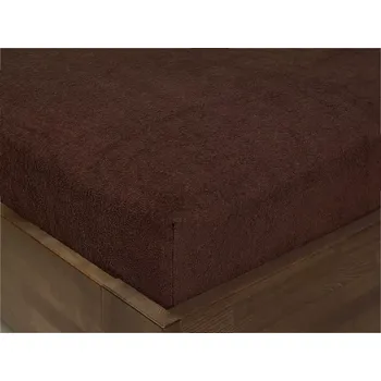 Prostěradlo Dětské froté napínací prostěradlo - tmavě hnědé - do postýlky 70x140