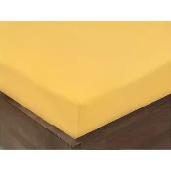 Prostěradlo Jersey prostěradlo Exclusive na vysoké matrace - okrové 90x200