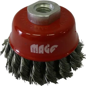 Příslušenství k brusce Kartáč drátěný hrncový 80 mm M14 2x copánkový