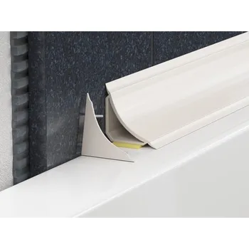 Lišta vanová na obklad oblá bílá – 1,85 m