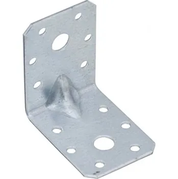 Tesařské kování Úhelník s prolisem KPL6 – 60 × 60 × 45 × 2,0 mm