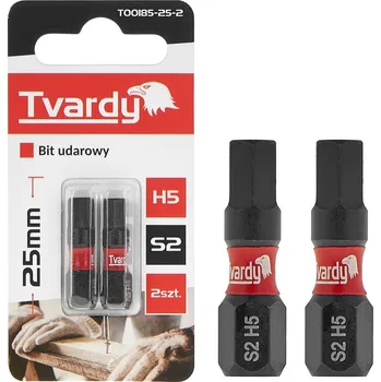 Ruční nářadí Rázový bit TVARDY H5 25mm S2, sada 2ks, Geko T00185-25-2