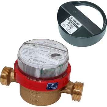 Instalatérský materiál Enbra Vodoměr bytový suchoběžný ER-AM s radiovým modulem DN20, 3/4" (připojení 1"), rozteč 130 mm, Q3 4 m³/hod., na teplou vodu, 106020092