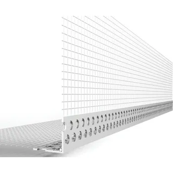 Stavební profil Profil rohový LK-VT 100 PVC s tkaninou – 2,5 m