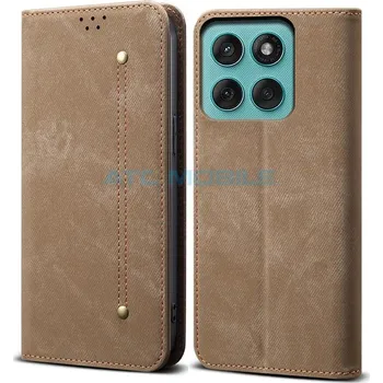 Pouzdro na mobilní telefon Pouzdro Shield4U Motorola Edge 60 Fusion (XT2503) Denim Texture hnědá (Khaki) a zpět 33 Kč s ATC Clubem