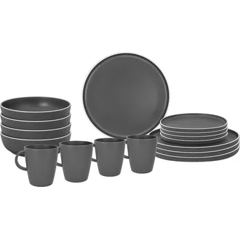 Sada nádobí Sada melaminového nádobí DOLOMIT GREY 16 kusů, pro 4 osoby, Brunner