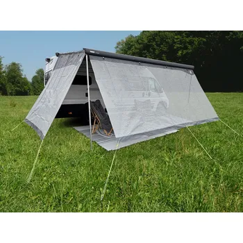 Markýza Opalovací krém SAONA 380, přední, síťovina (síťovina+PVC), 380x190cm (centimetry), šedá