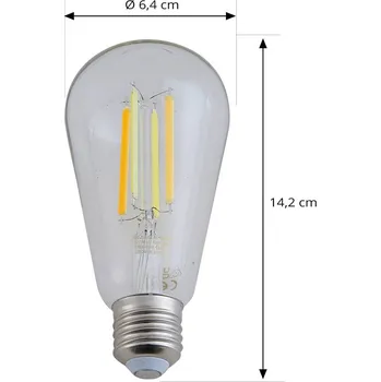 Lampička LUUMR Smart LED E27 ST64 7W čirá ZigBee Hue Tuya jasný