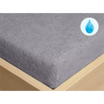 Prostěradlo Dětské nepropustné froté napínací prostěradlo - šedé - do postýlky 60x120