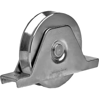 Tesařské kování Kladka 100 mm 1020 PSV spodní pojezdová Silver zinc Rolling Center