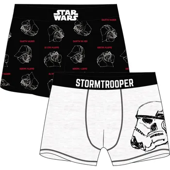 Pánské spodní prádlo Star-Wars licence Pánské boxerky - Star Wars 5333B661, černá / šedý melír Barva: Mix barev, Velikost: M