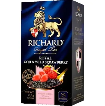 Čaj RICHARD Royal Goji & Wild Strawberry, 25 sáčků