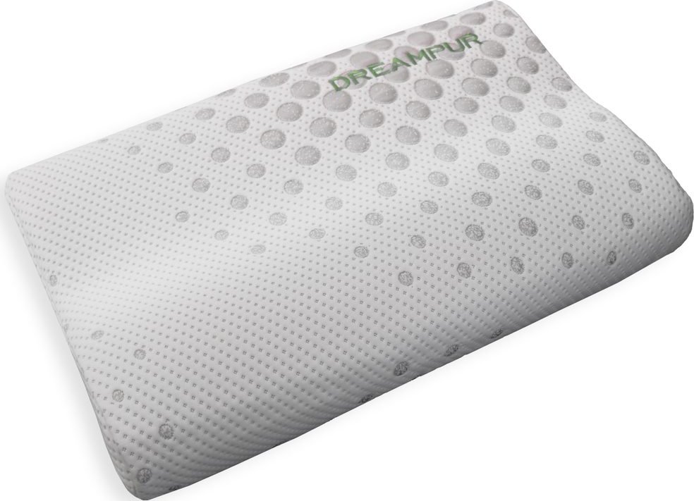 DREAMPUR Anatomický polštář DREAMPUR® z latexové pěny Grey dots profilovaný - 40x60 cm