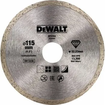 Řezný kotouč Kotouč diamantový řezný 115 mm celoobvodový DT3703 DeWALT
