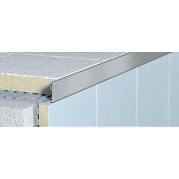 Stavební profil Profil ukončovací „L“ nerez klasik kartáčovaný – 10 × 2500 mm