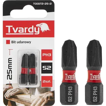 Bit Rázový bit TVARDY PH3 25mm S2, sada 2ks, Geko T00172-25-2