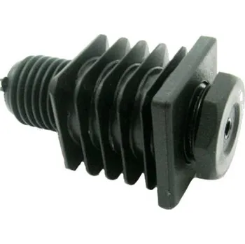 Zátka čtvercová 30 x 30 mm rektifikační M22 x 60 mm černá