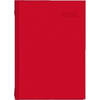 Diář Kalendarz naucz. 2025/26 A5 tyg. Vivella czerwony