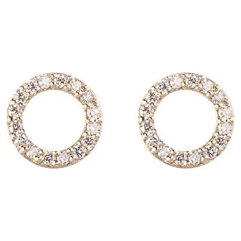 Souprava šperků diamant - zlaté náušnice - kolečko (U3-2260-3D)