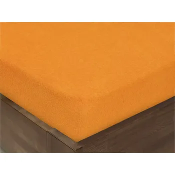 Prostěradlo Dětské froté napínací prostěradlo - oranžové - do postýlky 60x120