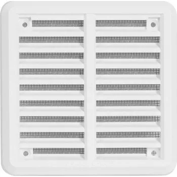 Větrací mřížka Mřížka větrací se síťovinou – 100 × 100 mm bílá