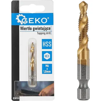 Závitořezný nástroj Závitový vrták HSS M6 x 1,0mm HEX, Geko G38133