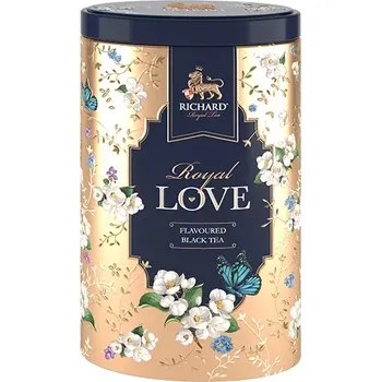Čaj RICHARD Royal Love 2022 80g (sypaný, černý čaj), zlatá