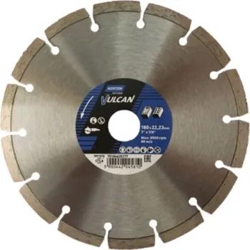 Řezný kotouč Kotouč diamantový řezný Vulcan Universal – 180 × 2 × 22, 23 mm