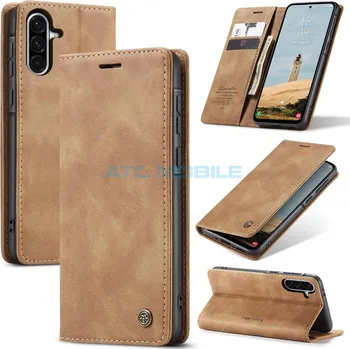 Pouzdro na mobilní telefon Pouzdro CaseMe Magnetic Book Samsung Galaxy A56 5G (SM-A566) světle hnědé a zpět 37 Kč s ATC Clubem