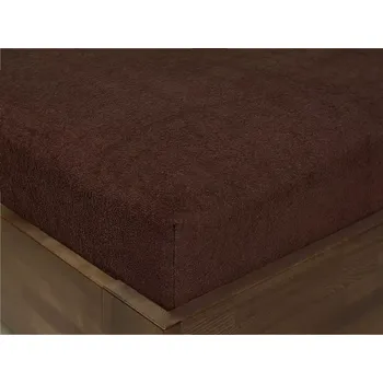 Prostěradlo Froté prostěradlo Exclusive na vysoké matrace - tmavě hnědé 90x200